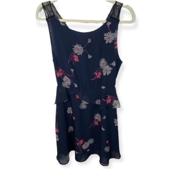 Reformation The Jude Dress Reformed Floral Ruffle Size Small Tunic Urban Boho S - Picture 2 of 9